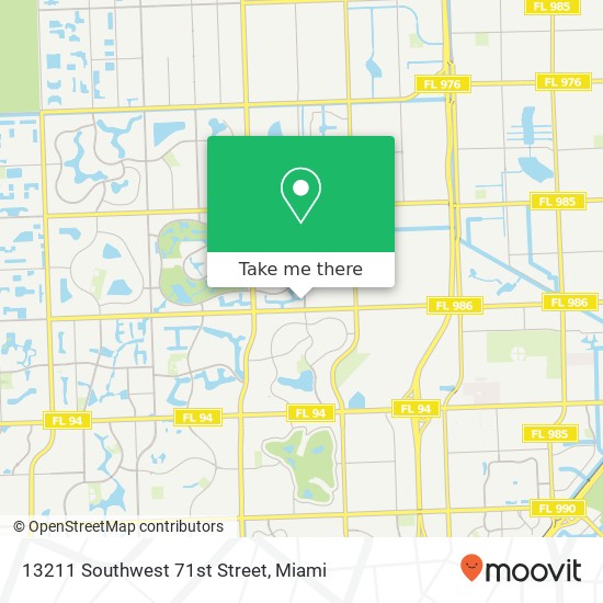 13211 Southwest 71st Street map