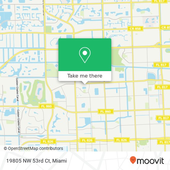 Mapa de 19805 NW 53rd Ct