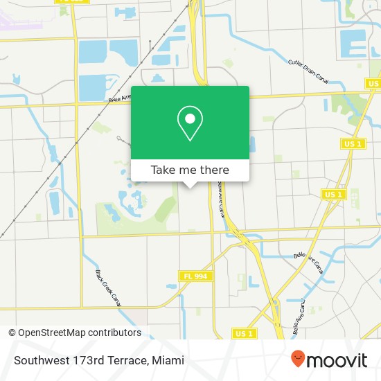 Southwest 173rd Terrace map