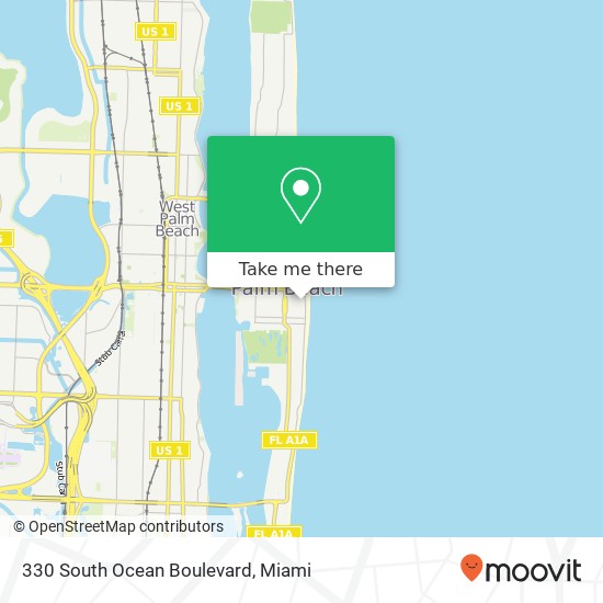 330 South Ocean Boulevard map