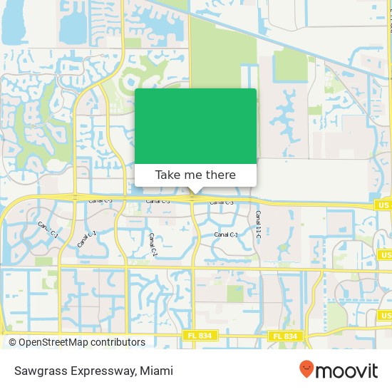 Mapa de Sawgrass Expressway