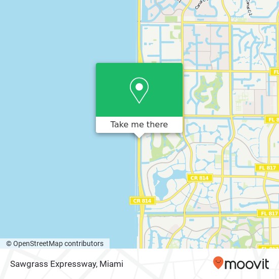 Sawgrass Expressway map