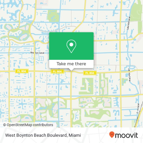 West Boynton Beach Boulevard map