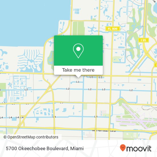 5700 Okeechobee Boulevard map