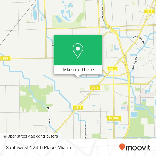 Southwest 124th Place map