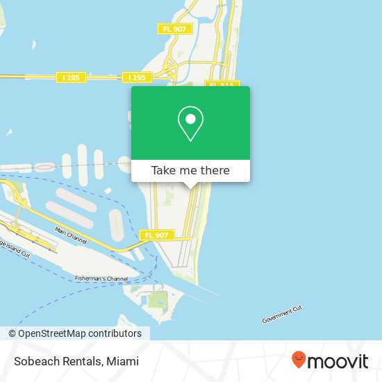 Sobeach Rentals map