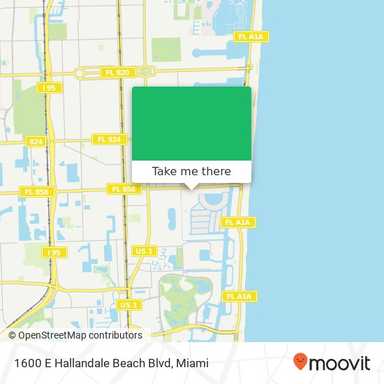 Mapa de 1600 E Hallandale Beach Blvd