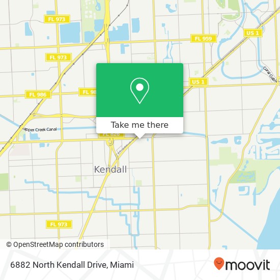 6882 North Kendall Drive map
