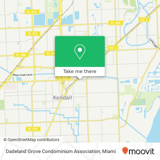 Dadeland Grove Condominium Association map