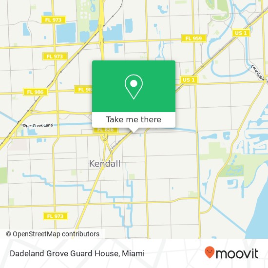 Dadeland Grove Guard House map