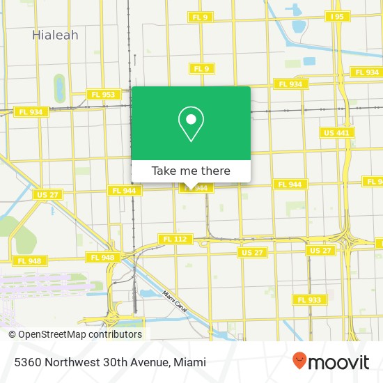 5360 Northwest 30th Avenue map