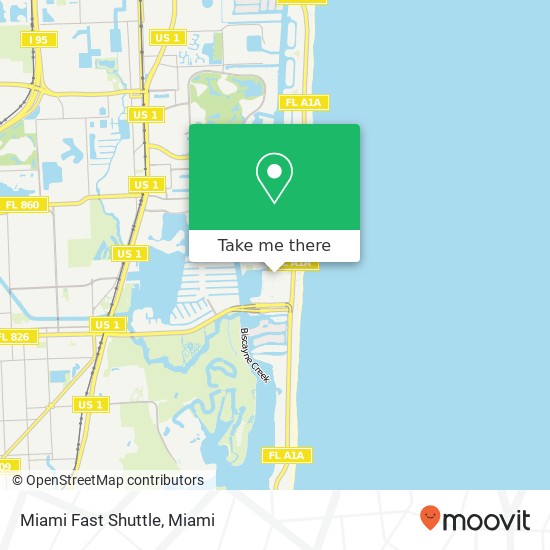 Miami Fast Shuttle map