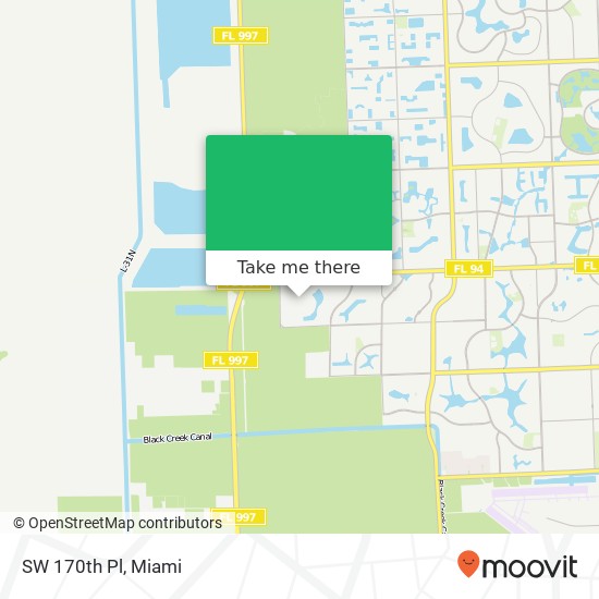 SW 170th Pl map