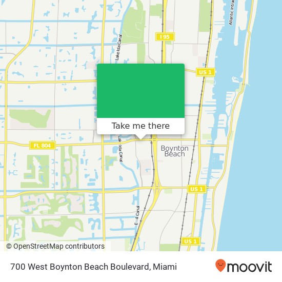 700 West Boynton Beach Boulevard map