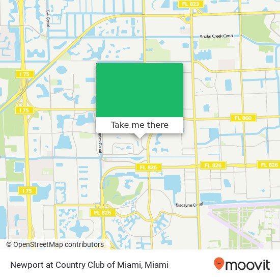 Newport at Country Club of Miami map