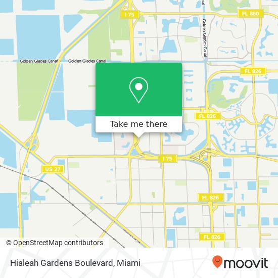 Hialeah Gardens Boulevard map