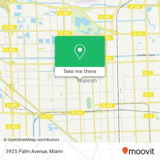 Mapa de 3925 Palm Avenue
