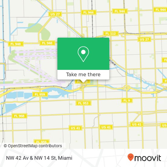 Mapa de NW 42 Av & NW 14 St