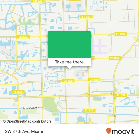 SW 87th Ave map