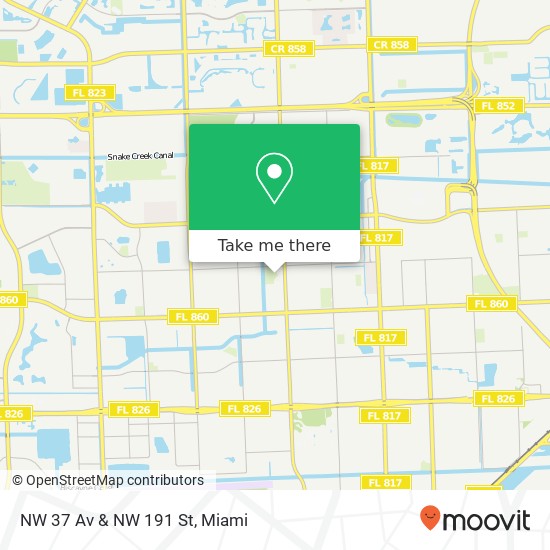 Mapa de NW 37 Av & NW 191 St