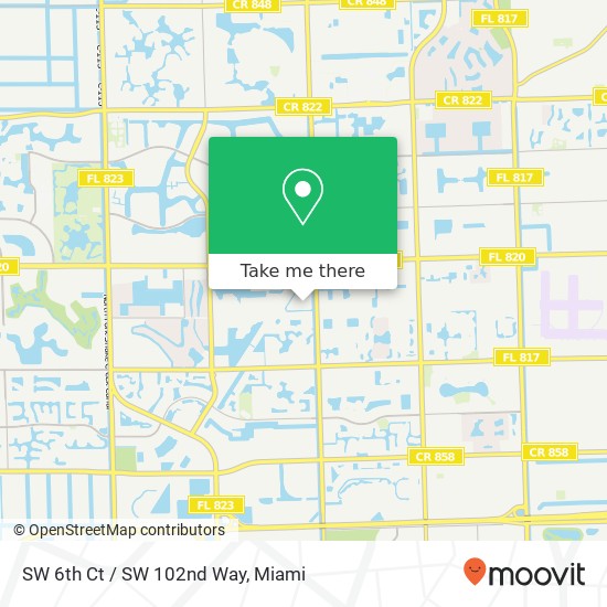 Mapa de SW 6th Ct / SW 102nd Way