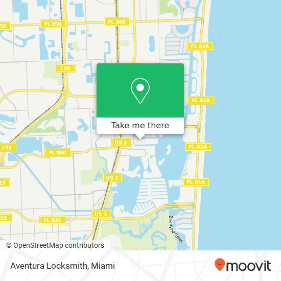 Aventura Locksmith map