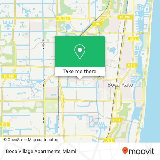 Mapa de Boca Village Apartments