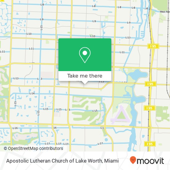 Apostolic Lutheran Church of Lake Worth map