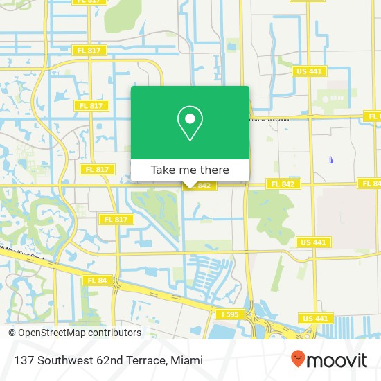 Mapa de 137 Southwest 62nd Terrace