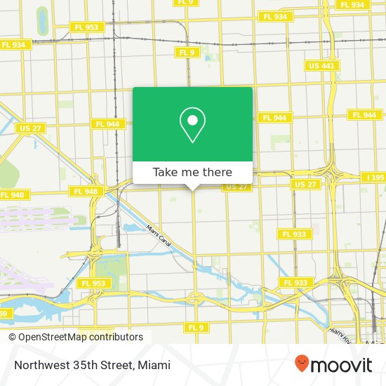 Northwest 35th Street map