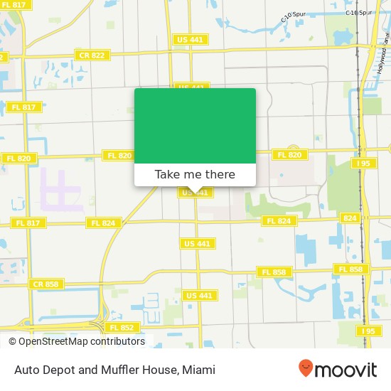 Auto Depot and Muffler House map