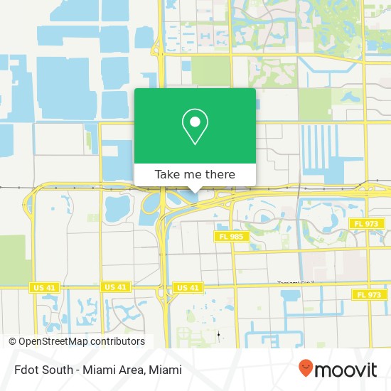 Fdot South - Miami Area map