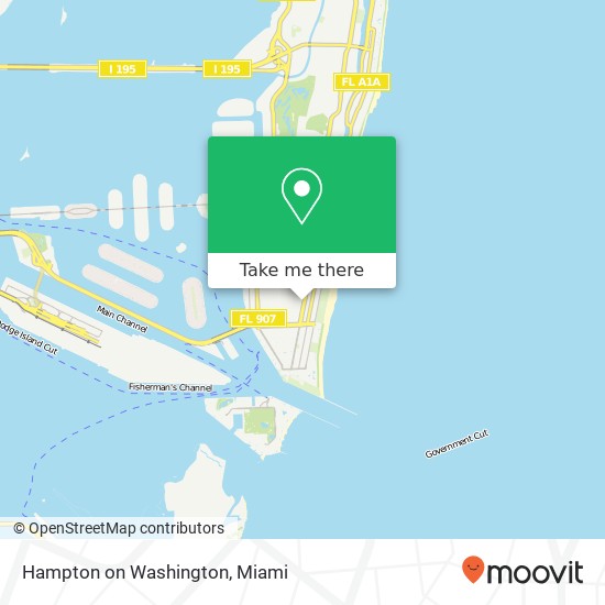 Mapa de Hampton on Washington