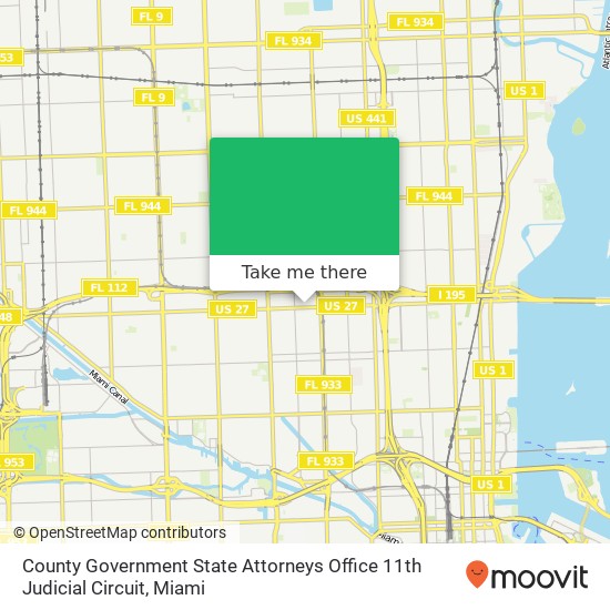 Mapa de County Government State Attorneys Office 11th Judicial Circuit