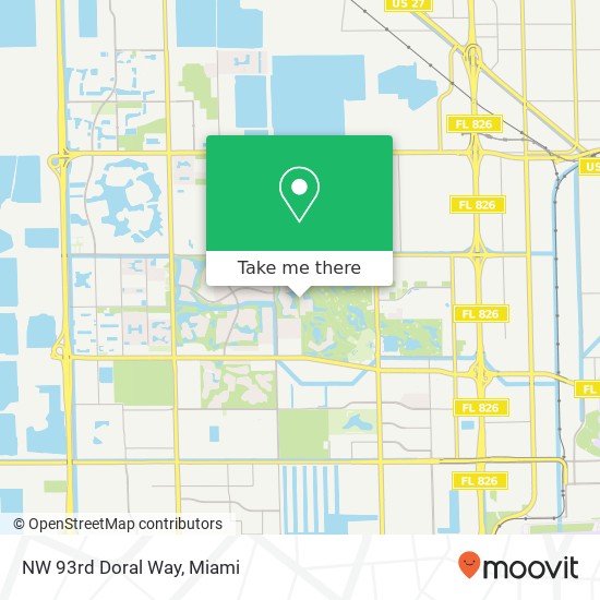 NW 93rd Doral Way map
