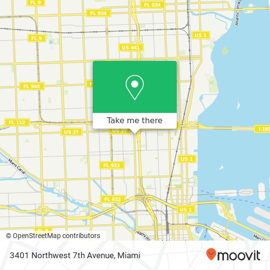 3401 Northwest 7th Avenue map