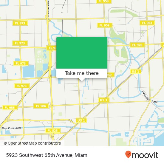 5923 Southwest 65th Avenue map