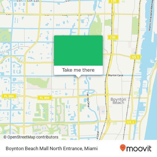Mapa de Boynton Beach Mall North Entrance