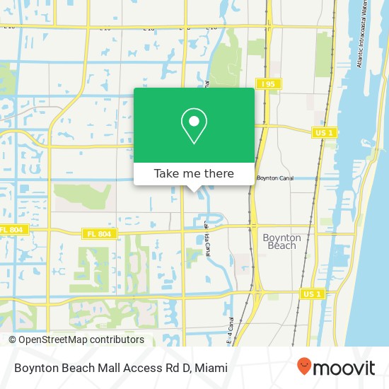 Boynton Beach Mall Access Rd D map