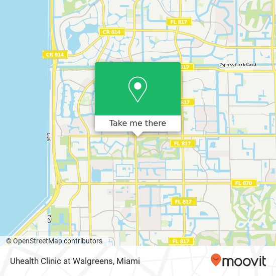 Mapa de Uhealth Clinic at Walgreens