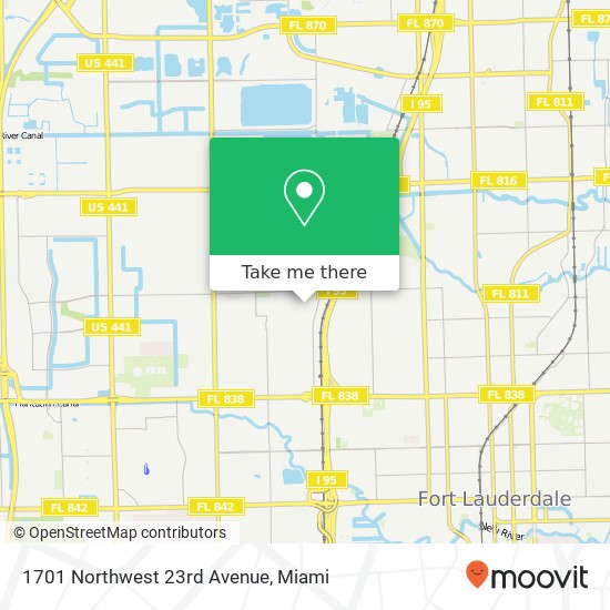1701 Northwest 23rd Avenue map