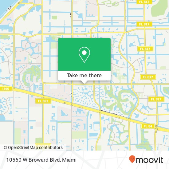 Mapa de 10560 W Broward Blvd