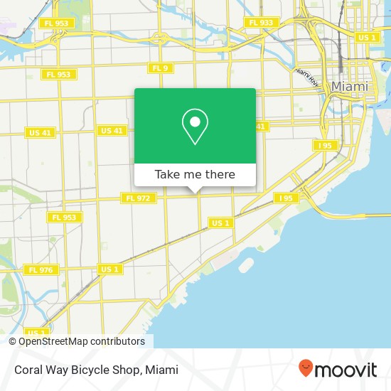 Coral Way Bicycle Shop map