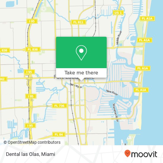 Dental las Olas map