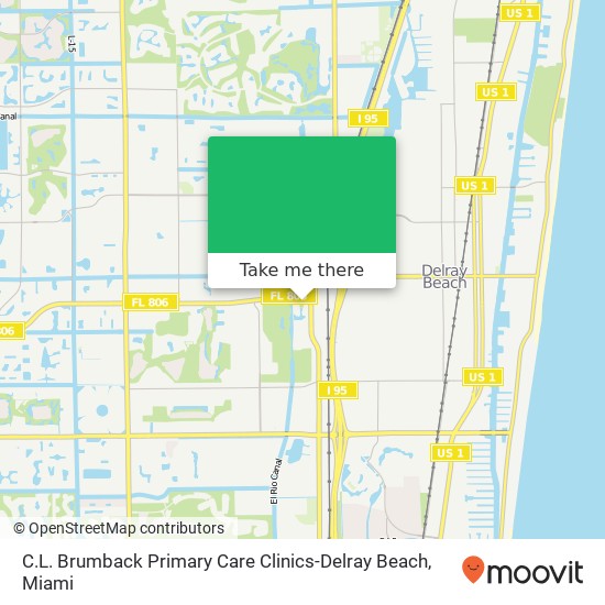 Mapa de C.L. Brumback Primary Care Clinics-Delray Beach