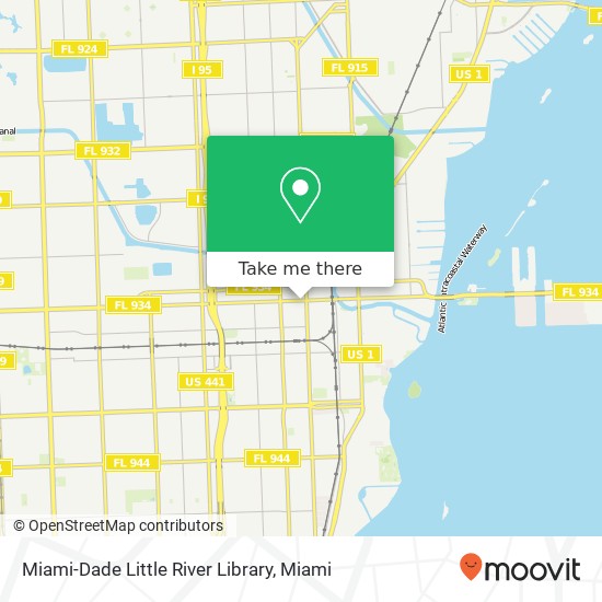 Miami-Dade Little River Library map