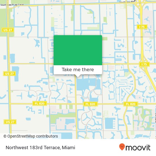 Mapa de Northwest 183rd Terrace