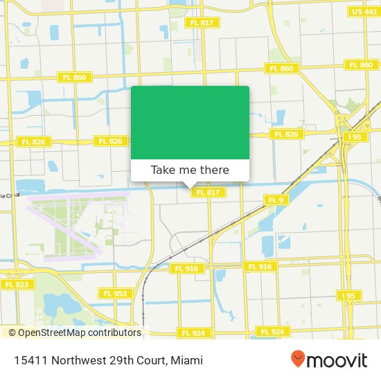 15411 Northwest 29th Court map