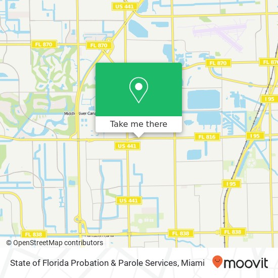 Mapa de State of Florida Probation & Parole Services