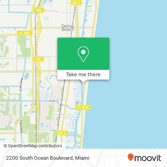 Mapa de 2200 South Ocean Boulevard